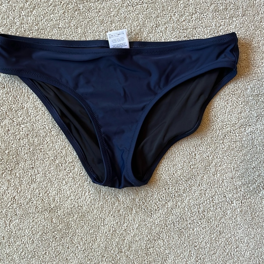J.Crew navy blue bikini, bottom size medium